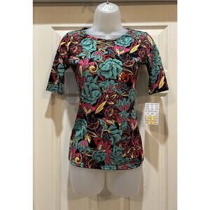 LuLaRoe Gigi Size XXS New W Tags Gorgeous Multicolor Floral Unicorn